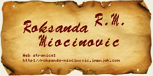 Roksanda Miočinović vizit kartica